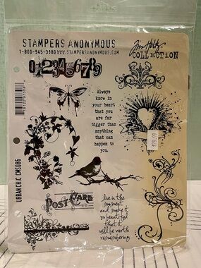 Stampers Anonymous Tim Holtz Collection Clear Stamp Sheet - Black Designs